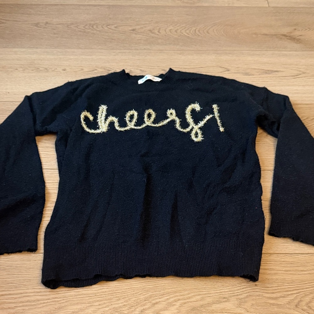 Grace Black and Gold 'Cheers' Sweatshirt